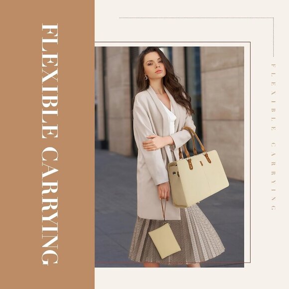 Laptop Tote Bag Laptop Bag 15.6 inch Work Shoulder Briefcase Computer Messenger - Picture 5 of 7